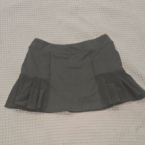 Absolutely Black Mini Skirt with Paneled Pleat Details
